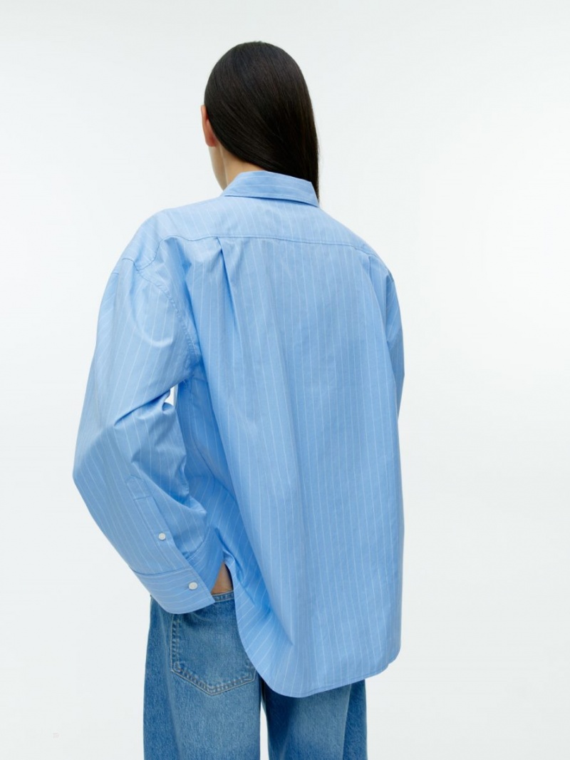 Camasa Arket Relaxed Poplin Dama Albastri | Romania-RSEW87315