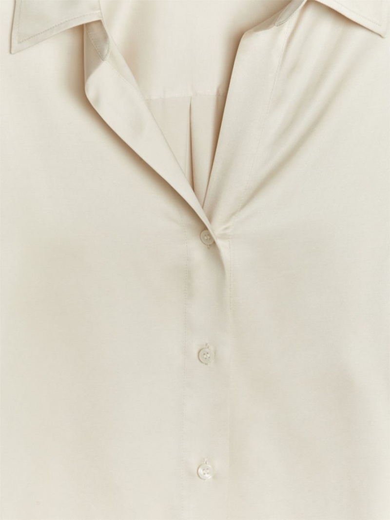Camasa Arket Satin Dama Albi | Romania-CVBW45160