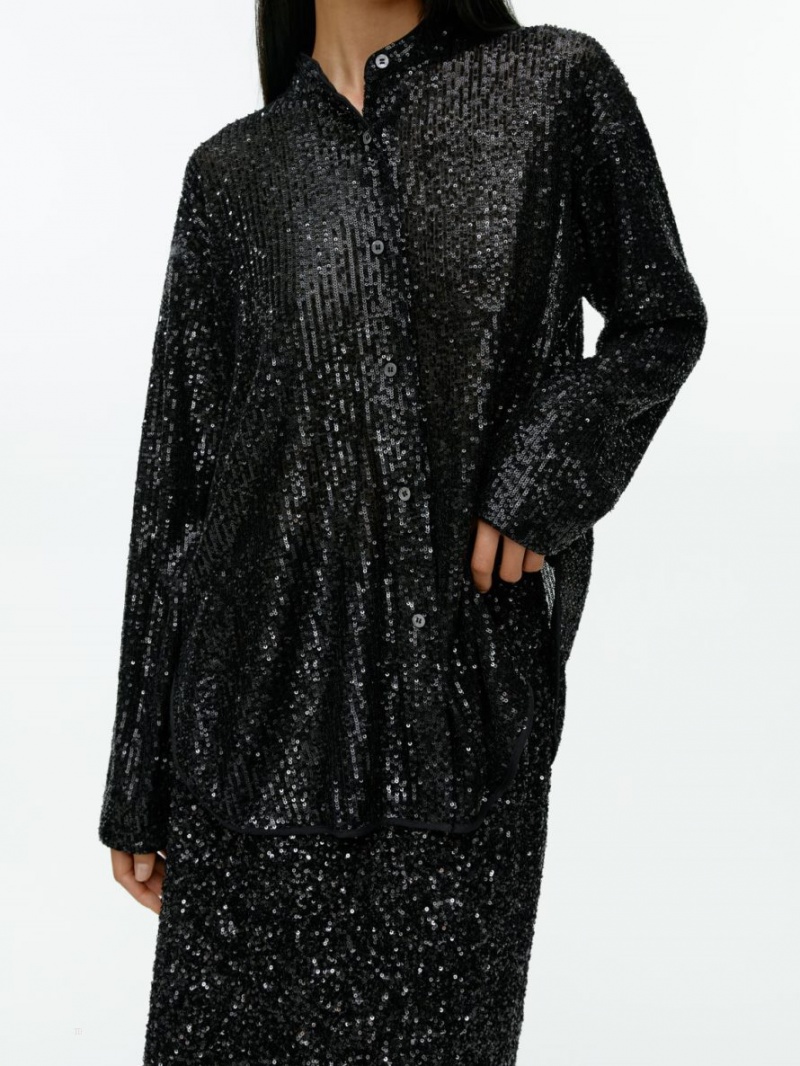 Camasa Arket Sequin Dama Negrii | Romania-YJPV80135