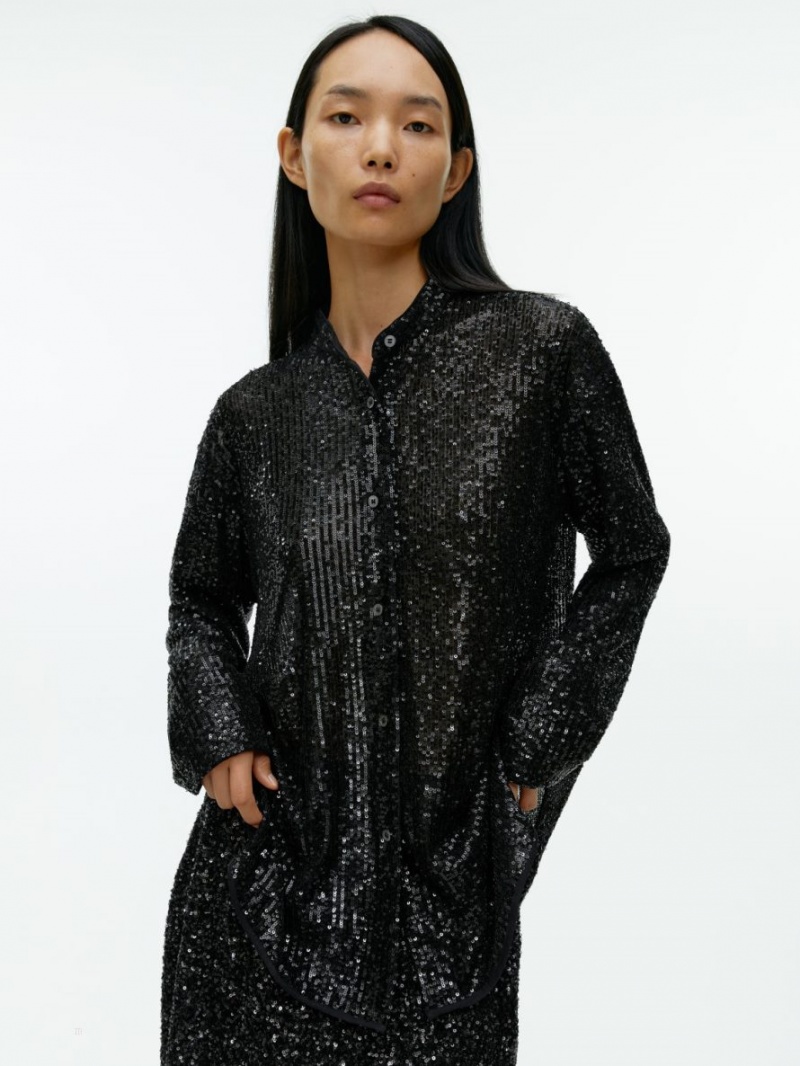 Camasa Arket Sequin Dama Negrii | Romania-YJPV80135