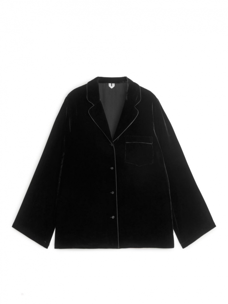 Camasa Arket Velvet Dama Negrii | Romania-EXAO91423
