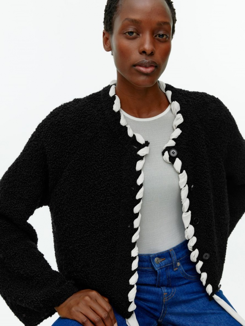 Cardigan Arket Bouclé Dama Negrii | Romania-DVEI91834