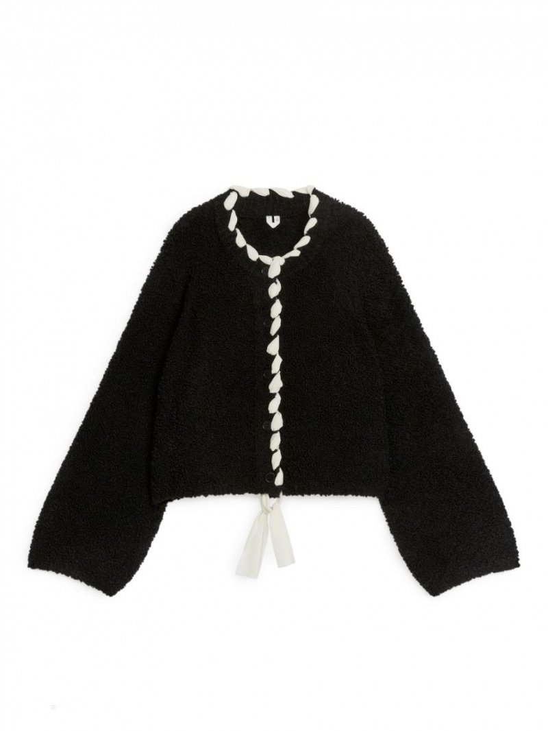 Cardigan Arket Bouclé Dama Negrii | Romania-DVEI91834