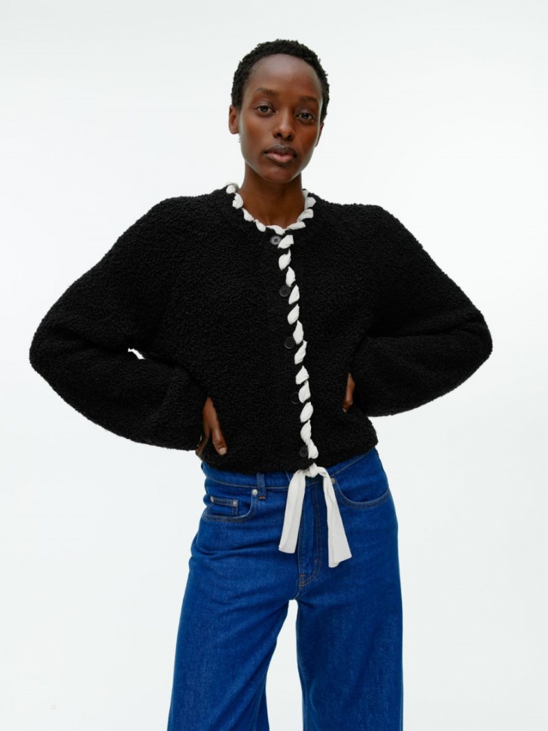 Cardigan Arket Bouclé Dama Negrii | Romania-DVEI91834