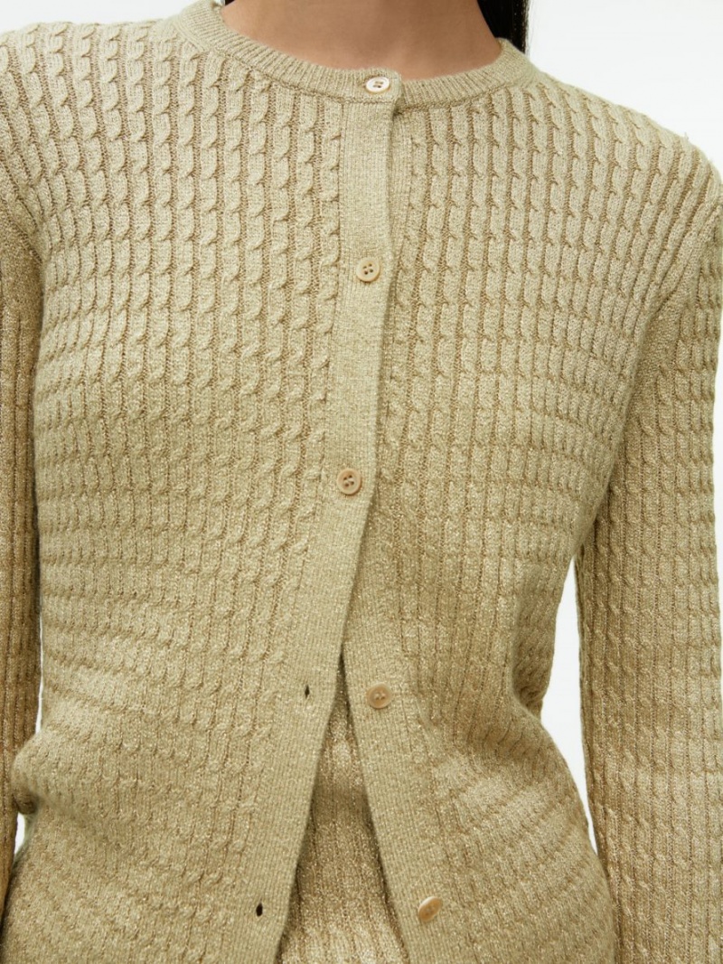 Cardigan Arket Cable-Knit Dama Bej | Romania-FZUS52407