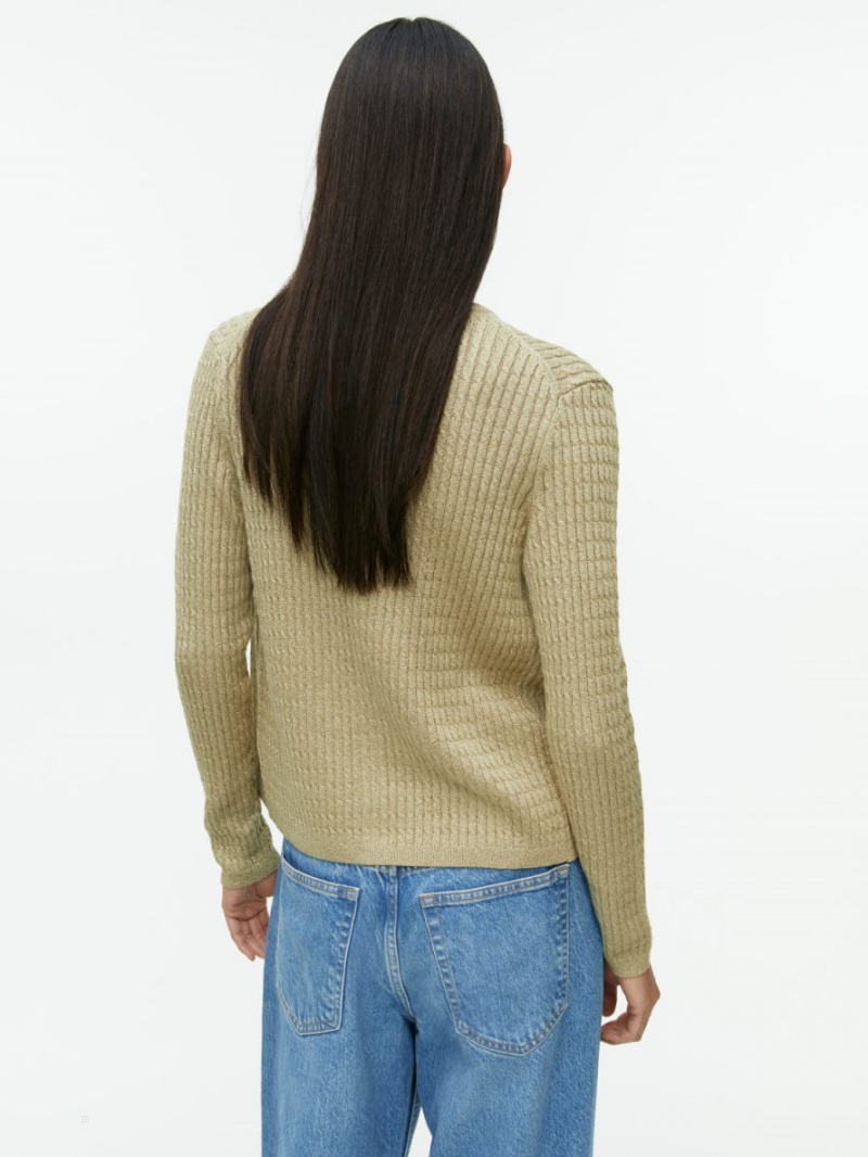 Cardigan Arket Cable-Knit Dama Bej | Romania-FZUS52407