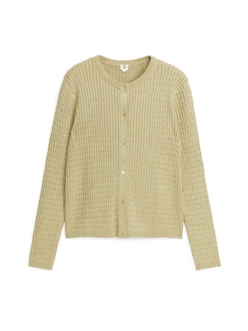 Cardigan Arket Cable-Knit Dama Bej | Romania-FZUS52407