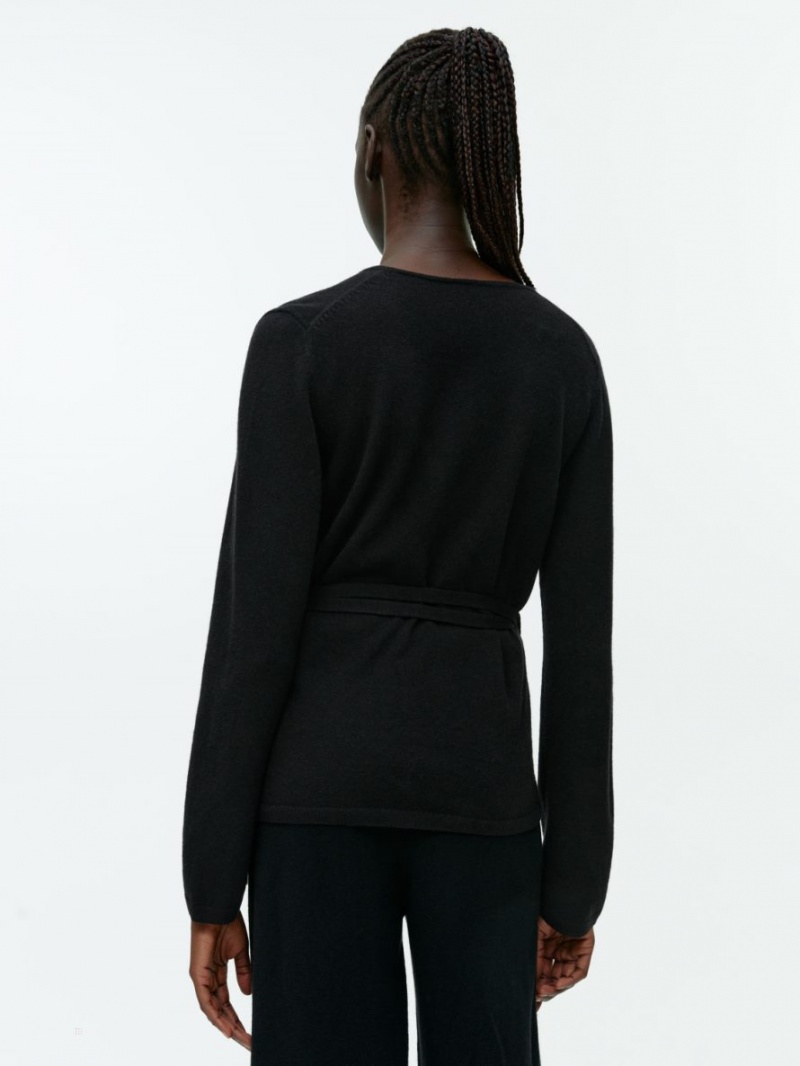 Cardigan Arket Cashmere Blend Wrap Dama Negrii | Romania-FBZU31459