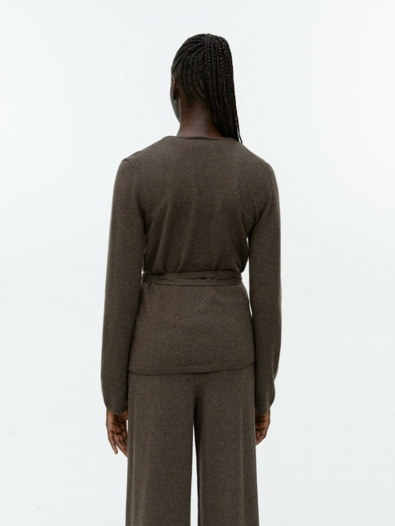 Cardigan Arket Cashmere Blend Wrap Dama Maro Inchis | Romania-DTWL19728