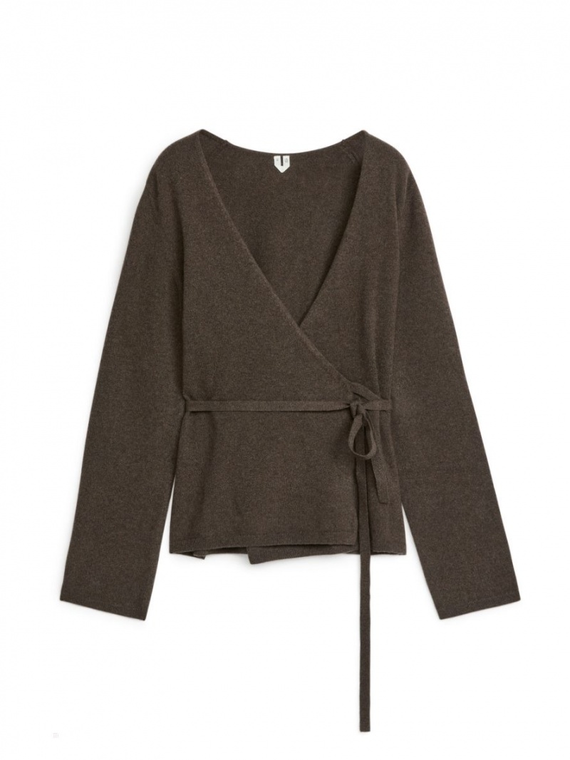 Cardigan Arket Cashmere Blend Wrap Dama Maro Inchis | Romania-DTWL19728