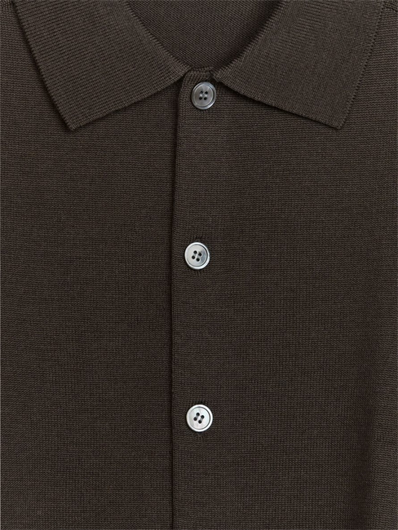 Cardigan Arket Lână Barbati Maro | Romania-JZEP70469