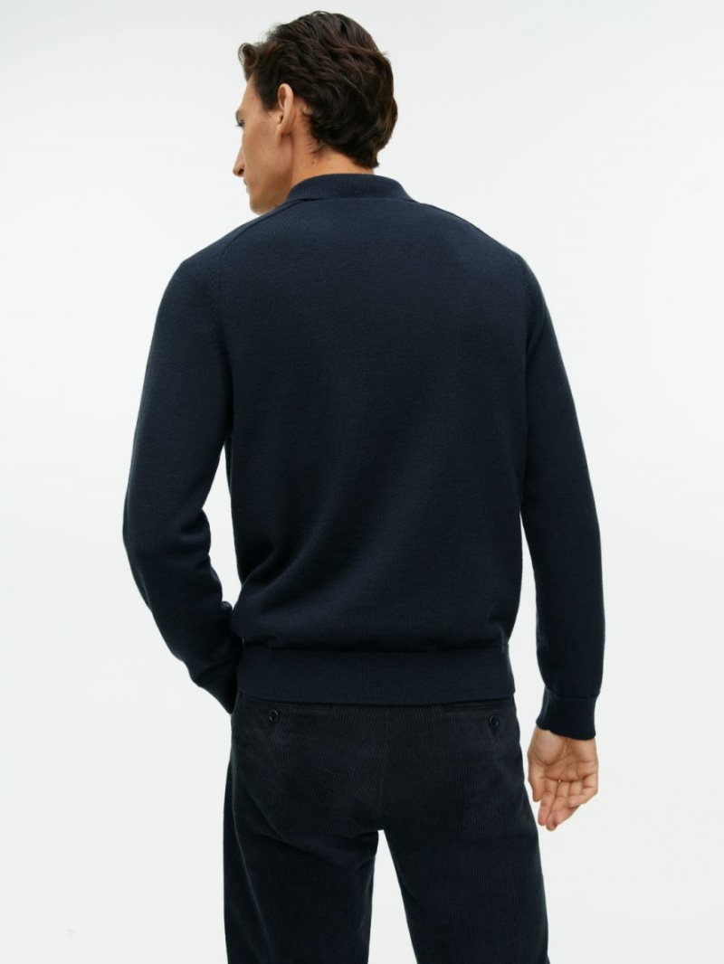 Cardigan Arket Lână Barbati Negrii | Romania-VFZO96251