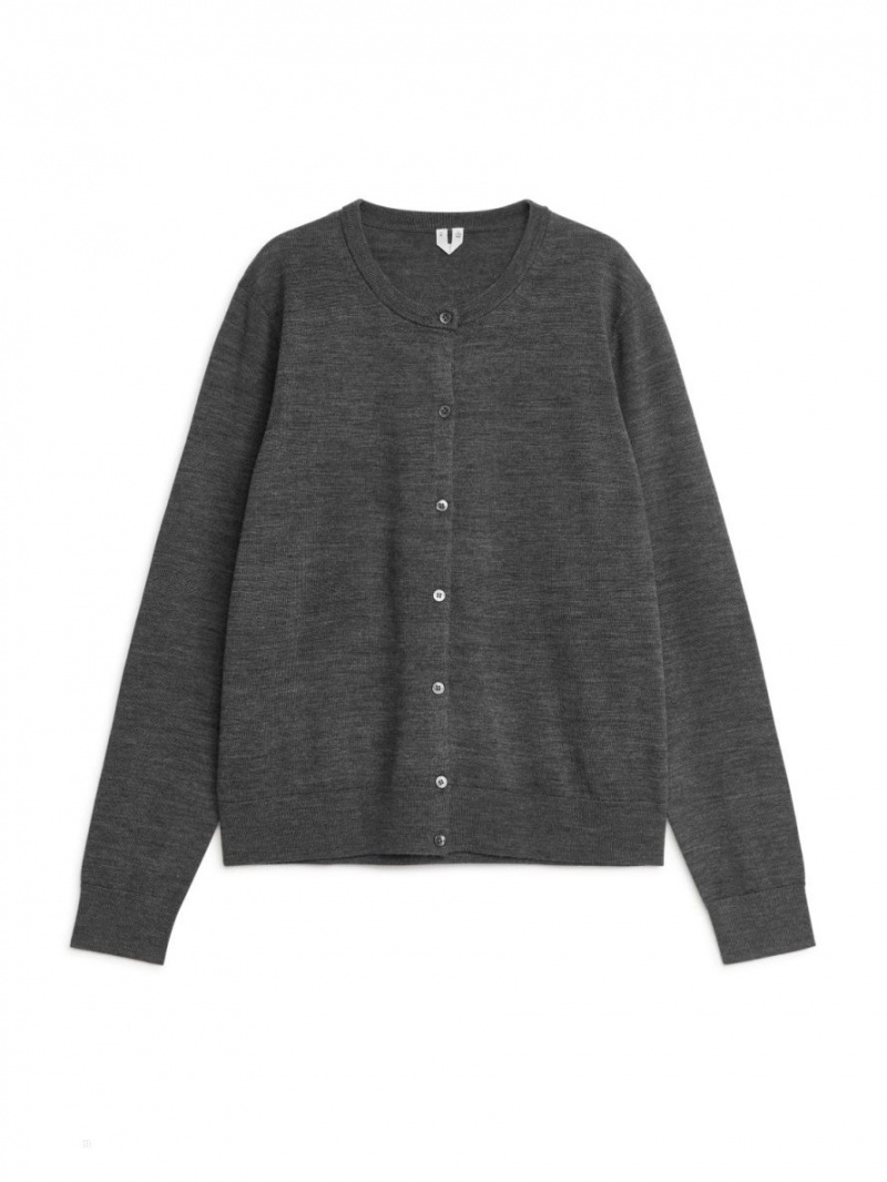Cardigan Arket Merino Dama Gri | Romania-DCPO45397