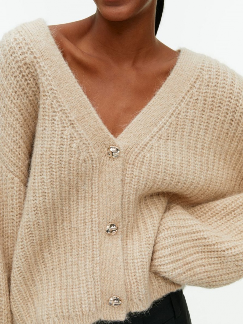 Cardigan Arket Relaxed Alpaca-Lână Dama Bej | Romania-HYCP89370