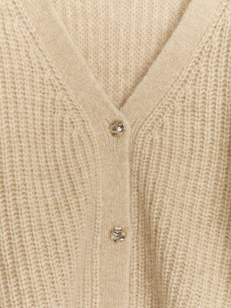 Cardigan Arket Relaxed Alpaca-Lână Dama Bej | Romania-HYCP89370