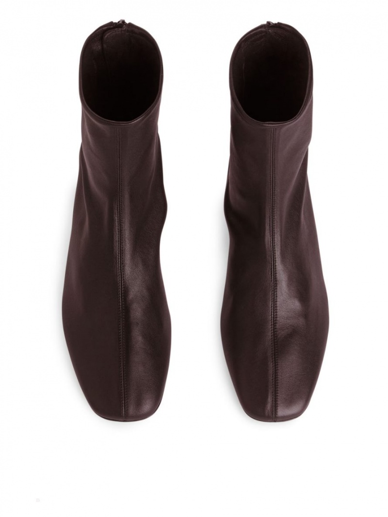 Cizme de Piele Arket Stretch-Piele Sock Dama Visinii | Romania-CYHZ05187
