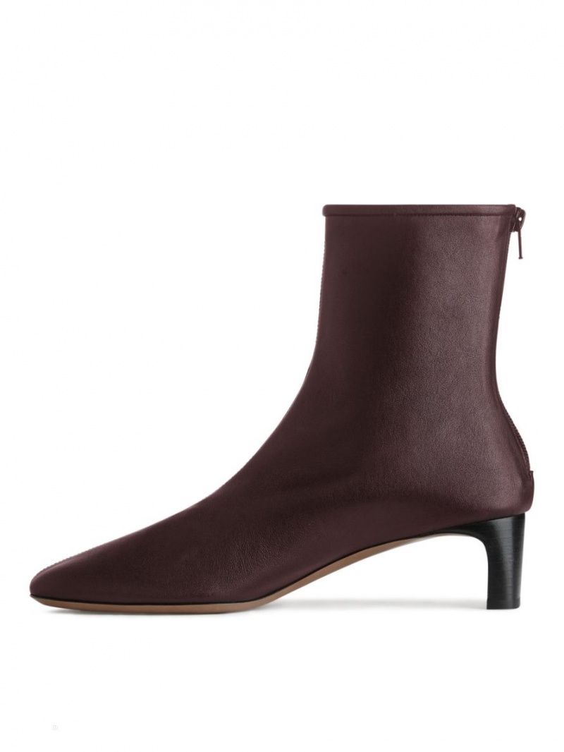Cizme de Piele Arket Stretch-Piele Sock Dama Visinii | Romania-CYHZ05187