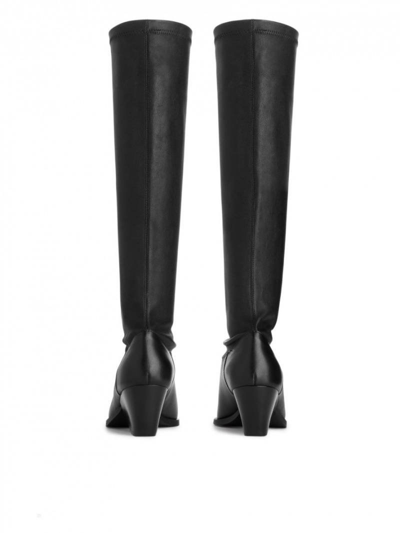 Cizme de Piele Arket Stretch Dama Negrii | Romania-FNZS96531