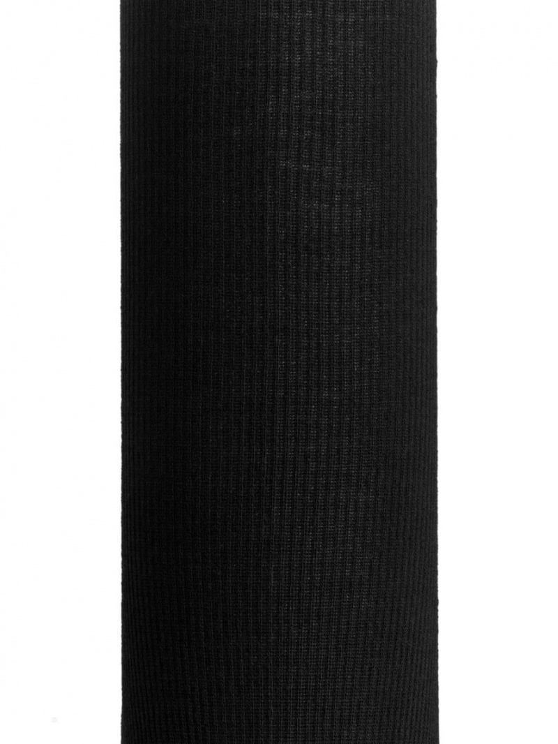 Colanti Arket Cu Nervuri Lână-Blend Dama Negrii | Romania-GNMJ35914