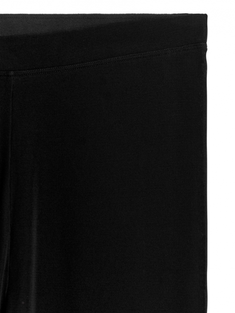 Colanti Arket Rib Silk Dama Negrii | Romania-AWCM95426