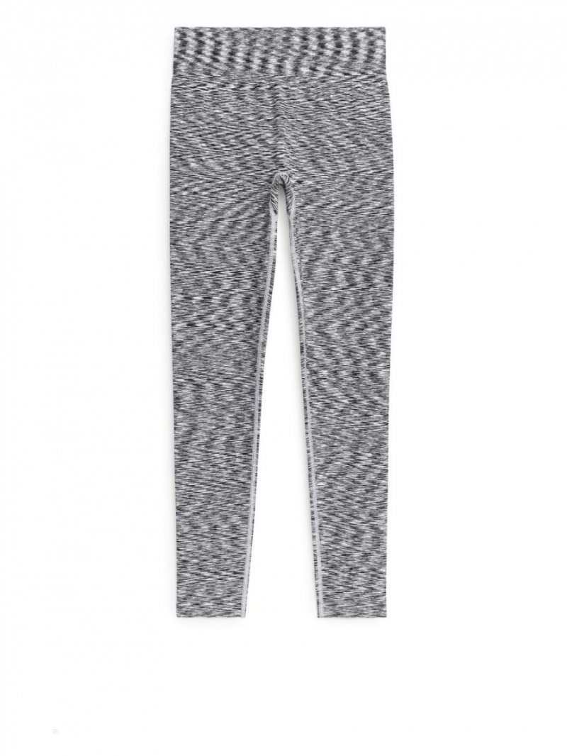 Colanti Arket Seamless Yoga Dama Albi Gri | Romania-VPZB30246