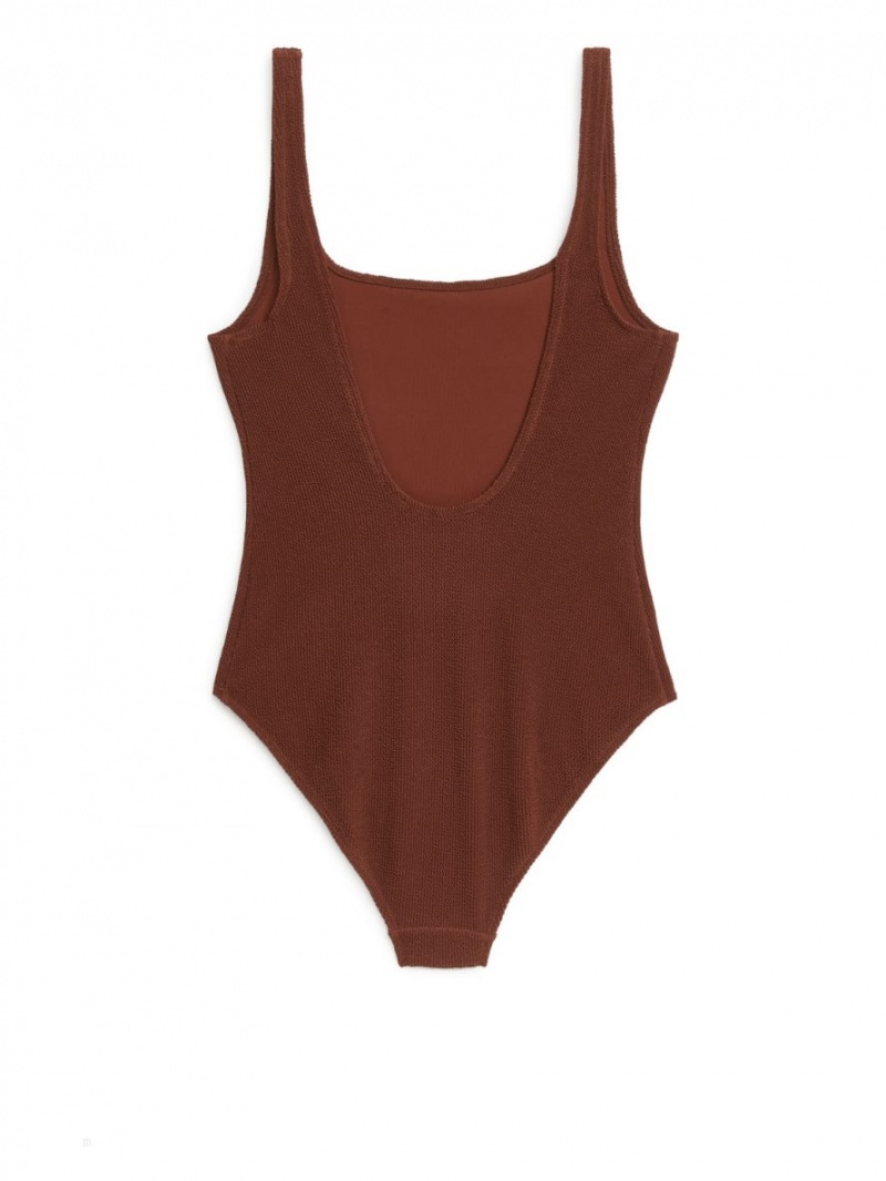Costum de Baie Arket Crinkle Square Neck Dama Maro | Romania-LWRM04318