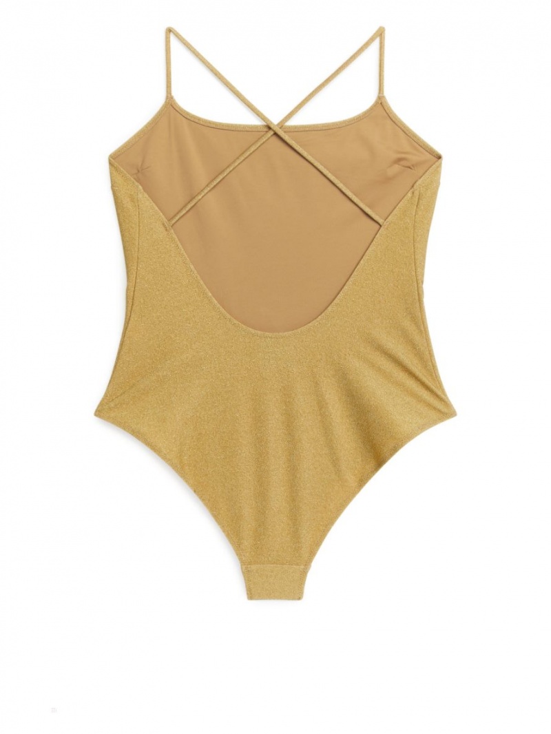 Costum de Baie Arket Glittery Dama Aurii | Romania-DMXS45891