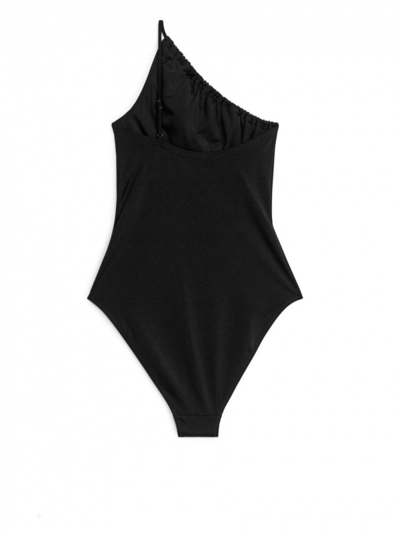 Costum de Baie Arket One-Shoulder Dama Negrii | Romania-NWGP85974