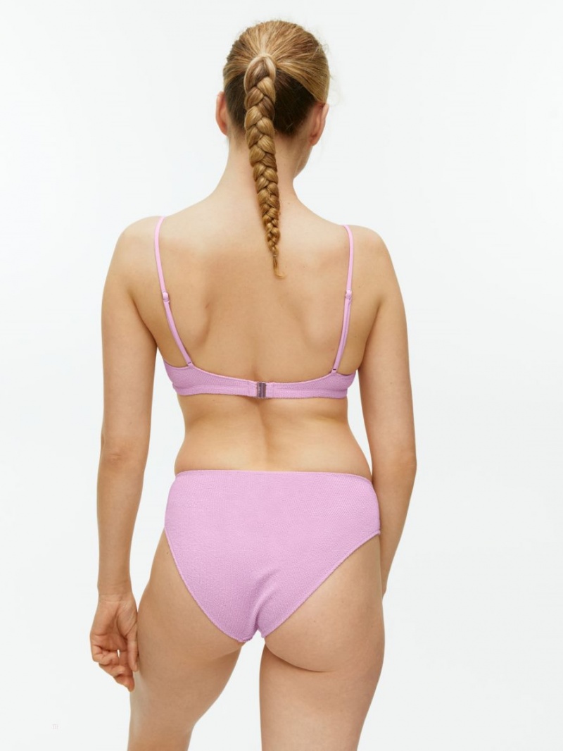 Costume De Baie Arket Crinkle Bikini Top Dama Roz | Romania-EIWN57496