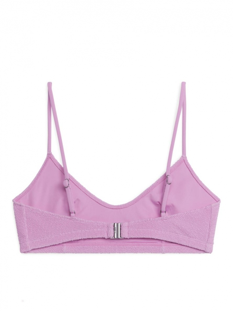 Costume De Baie Arket Crinkle Bikini Top Dama Roz | Romania-EIWN57496