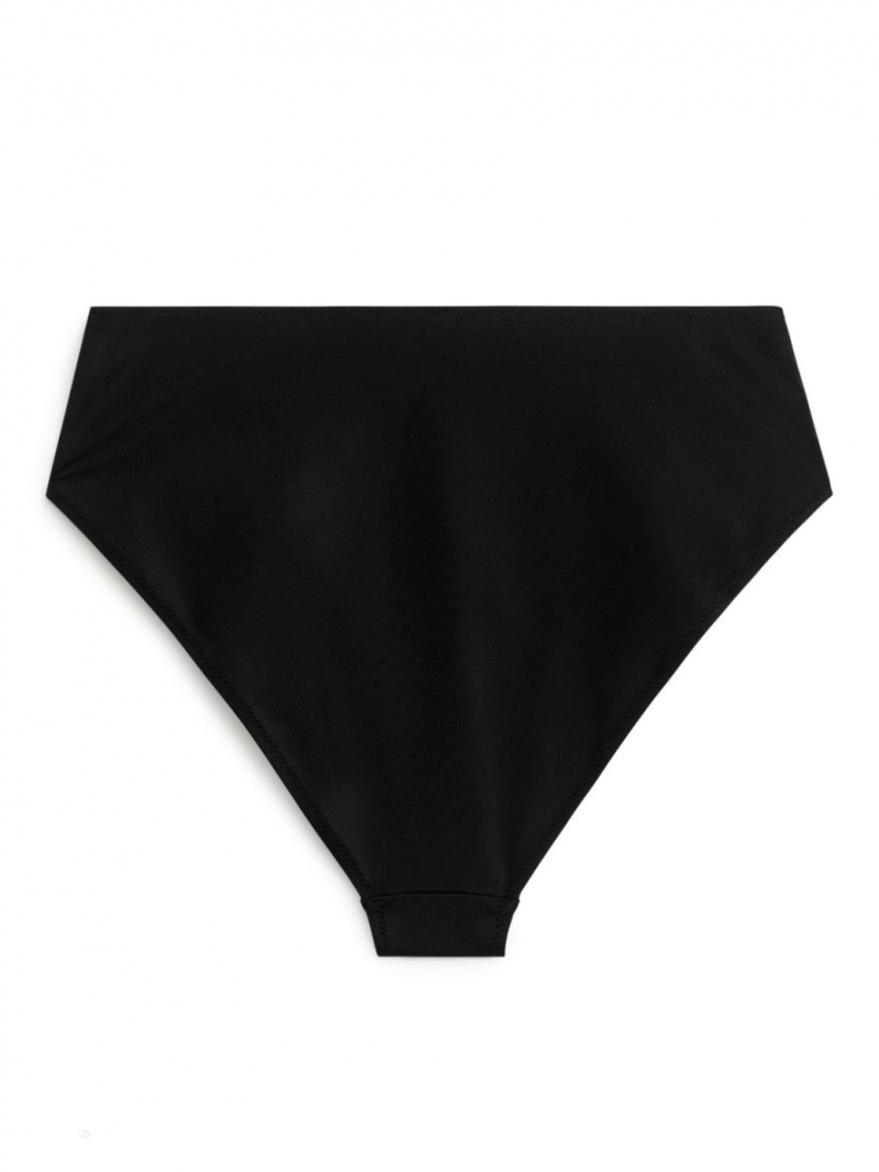 Costume De Baie Arket High Talie Bikini Bottom Dama Negrii | Romania-BKHJ31809