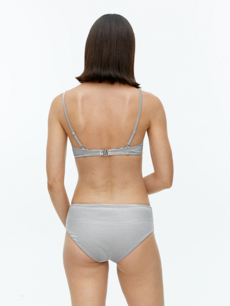 Costume De Baie Arket In Dungi Bikini Top Dama Albi Albastri | Romania-JXWU08537