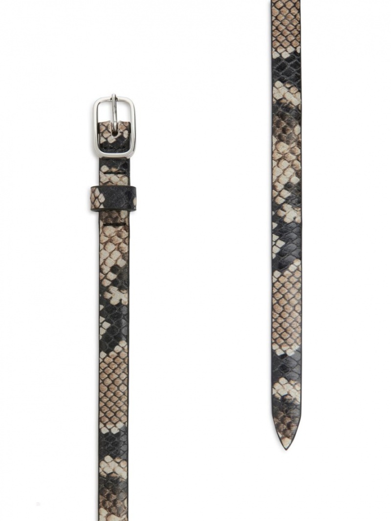 Curea Arket Slim Piele Dama Colorati Snakeskin | Romania-HICE94652