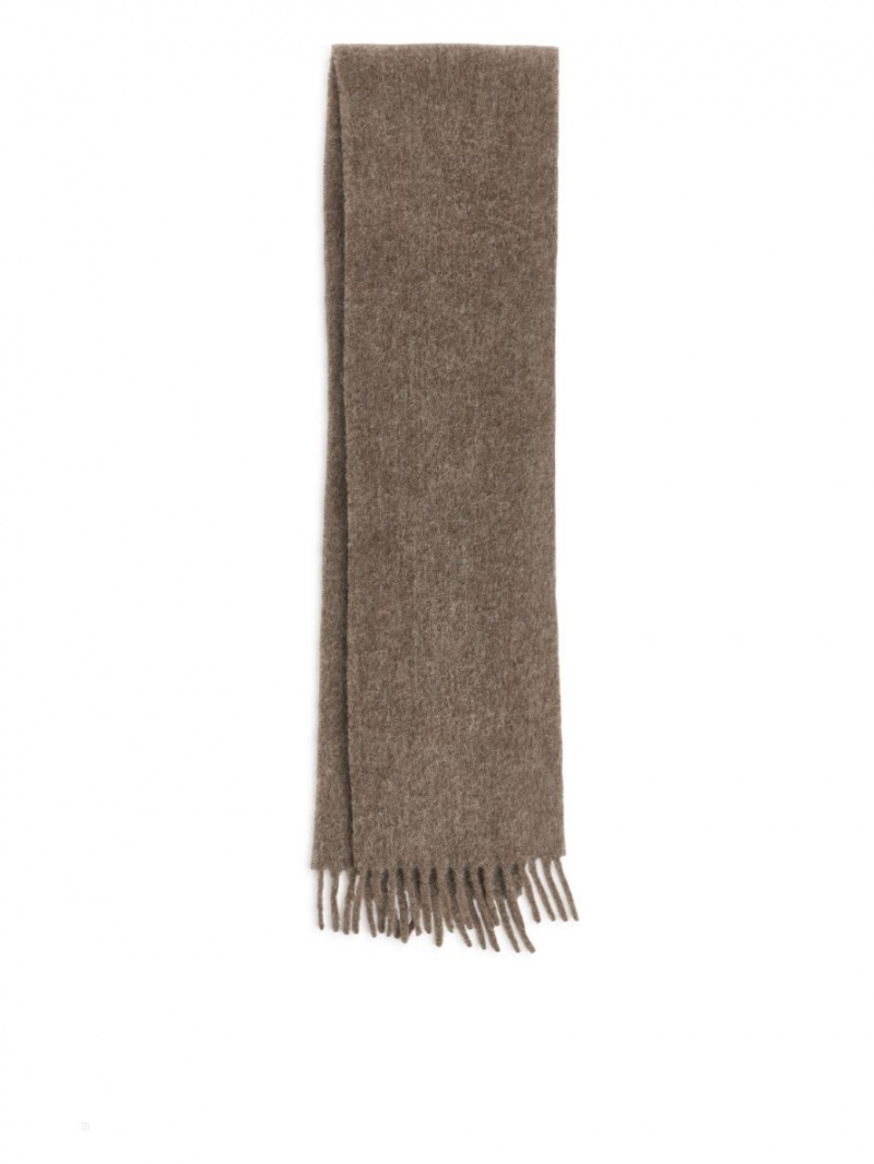 Esarfa Arket Alpaca Blend Barbati Gri | Romania-HYWG83614