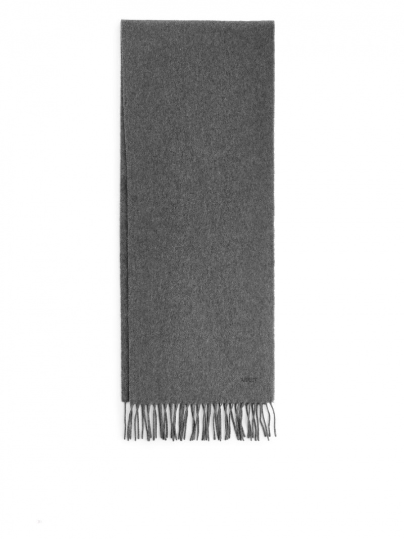 Esarfa Arket Cashmere Barbati Gri | Romania-GEOL98634