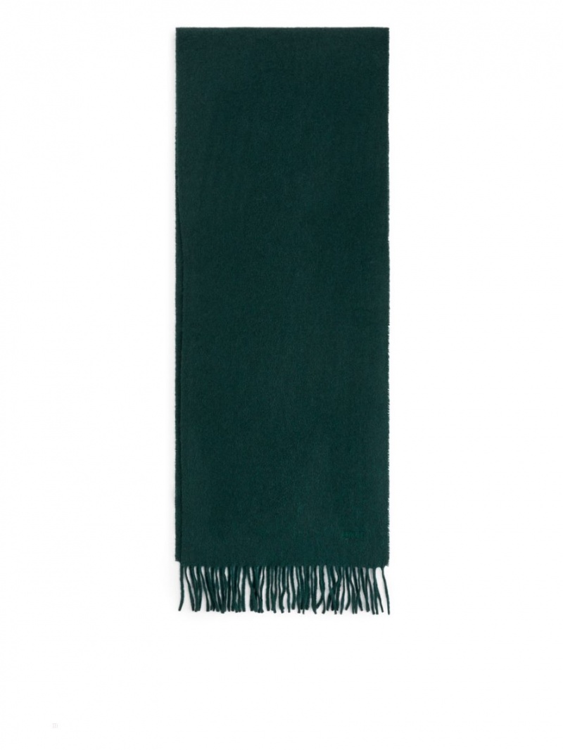 Esarfa Arket Cashmere Barbati Verzi Inchis | Romania-QYLP68391