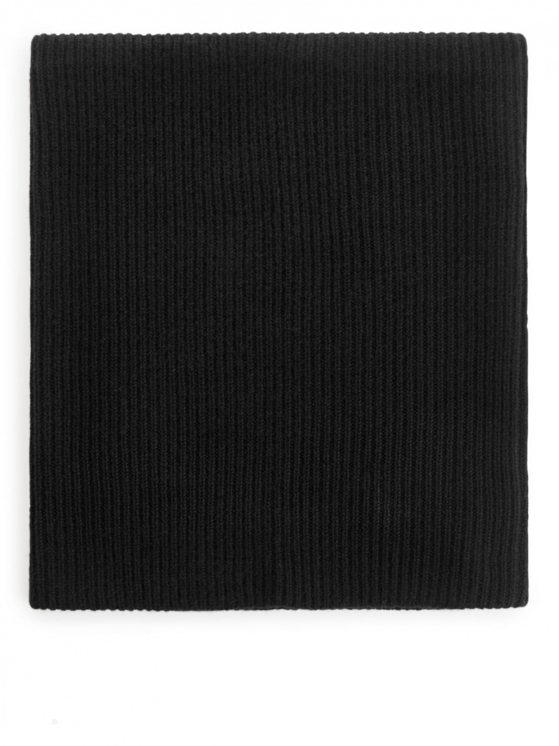 Esarfa Arket Cashmere Blend Snood Dama Negrii | Romania-DVIZ94185