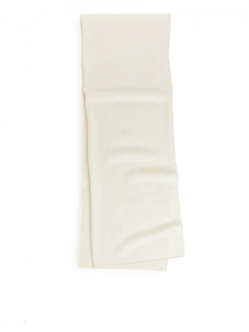 Esarfa Arket Cashmere Dama Albi | Romania-UQCV89026