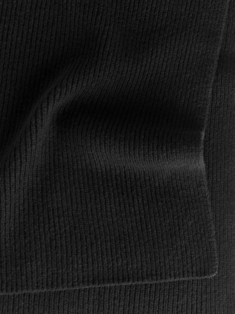 Esarfa Arket Cashmere Dama Negrii | Romania-FKCA91036