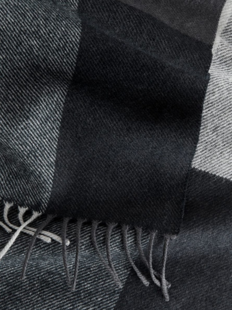 Esarfa Arket Gingham Lână Barbati Negrii Colorati | Romania-NJRE17298