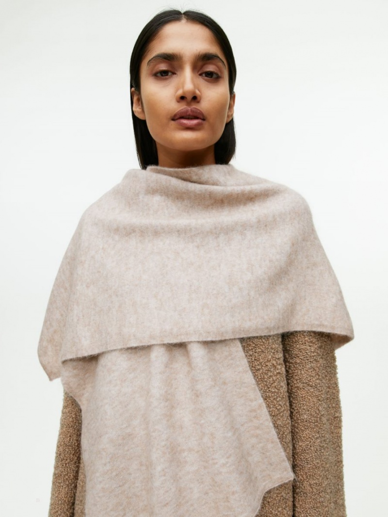 Esarfa Arket Merino-Alpaca Dama Bej | Romania-AYLD62087
