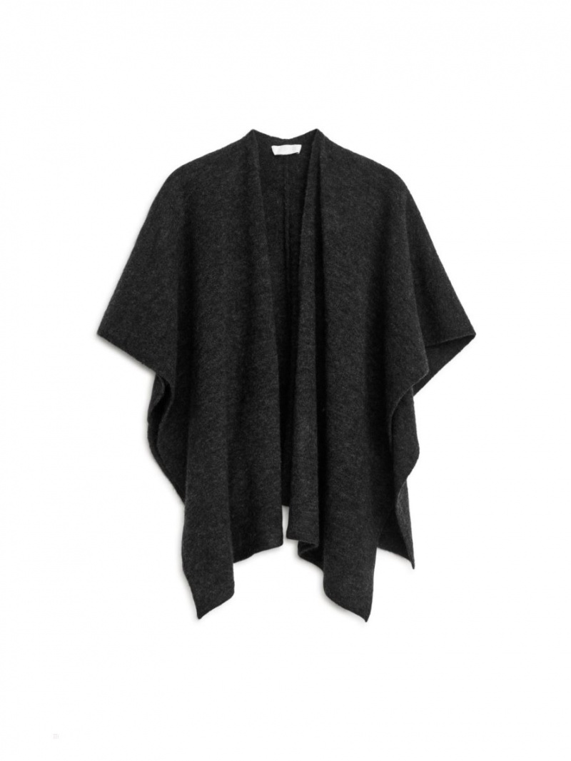 Esarfa Arket Merino-Alpaca Dama Gri Inchis | Romania-FYAN07365