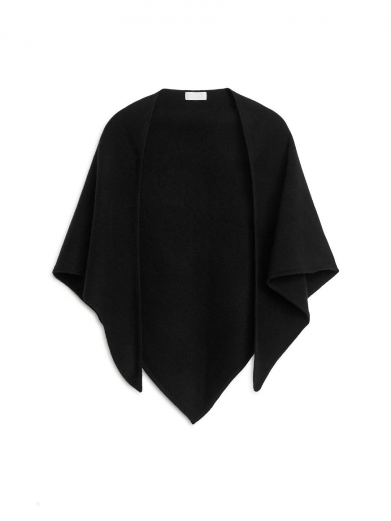 Esarfa Arket Triangle Cashmere-Lână Dama Negrii | Romania-SGOT31840