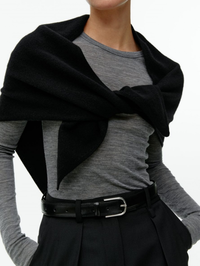 Esarfa Arket Triangle Cashmere-Lână Dama Negrii | Romania-SGOT31840