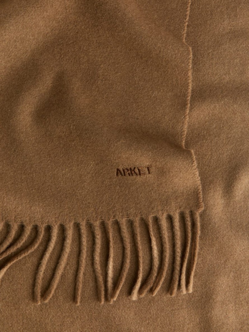Esarfa Arket Woven Cashmere Barbati Maro Inchis | Romania-NIWH72438