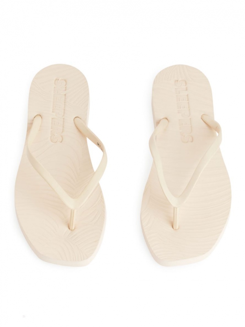 Flip Flops Arket Sleepers Tapered Dama Bej | Romania-FXMS76513