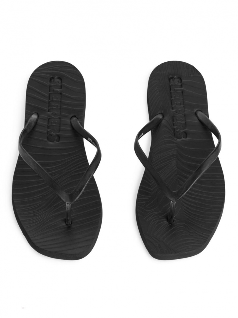 Flip Flops Arket Sleepers Tapered Dama Negrii | Romania-ICFH01453