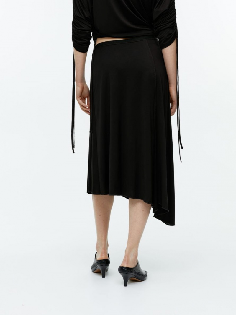 Fusta Arket Asymmetrical Midi Dama Negrii | Romania-IMGN81596