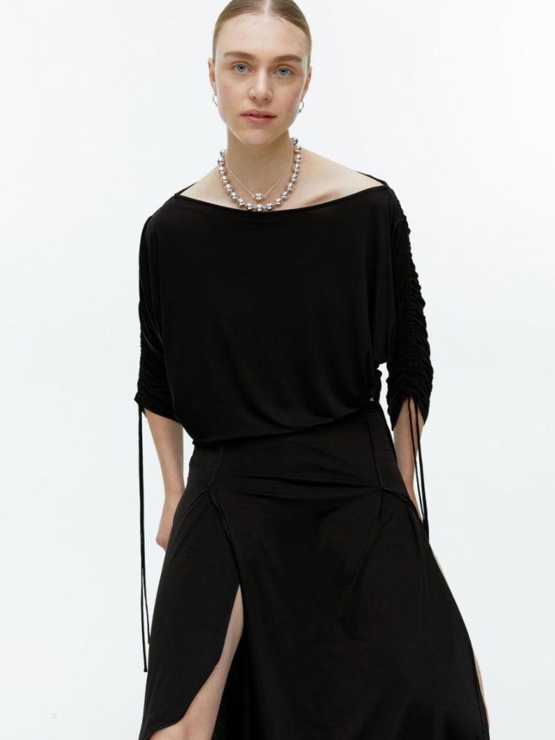 Fusta Arket Asymmetrical Midi Dama Negrii | Romania-IMGN81596