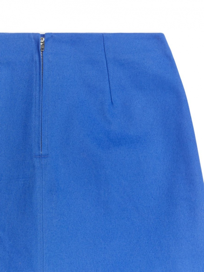 Fusta Arket Bumbac Twill Mini Dama Albastri | Romania-FQXZ51790
